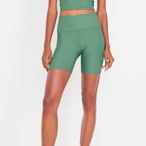 Old Navy PowerSoft High-Waisted Biker Shorts XXL Mint Green